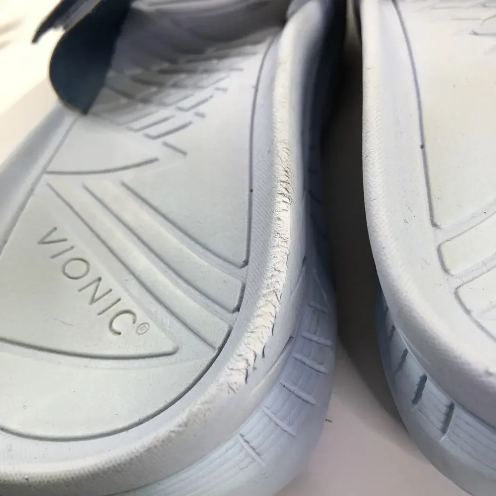 Vionic Rejuvenate Men 11.5 Recovery Slip On Orthotic Navy Comfort Slide Sandals